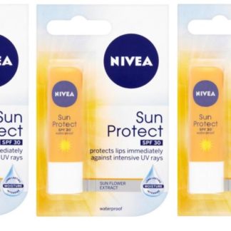 3 x Nivea Lip Care Sun Protect SPF30 Waterproof