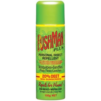 Bushman Plus 80% Deet Sunscreen Aerosol 150g1