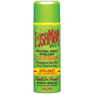 Bushman Plus 80% Deet Sunscreen Aerosol 150g