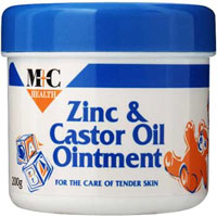 m+c health baby cream zinc castor oil 200g
