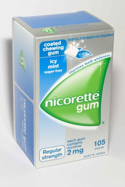 Nicorette Gum 2mg Icy Mint 105 pack NRT