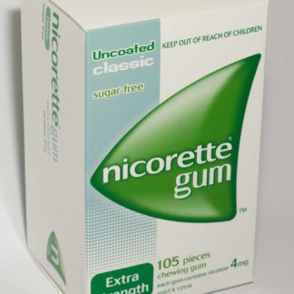 nicorette gum 4mg classic extra strength 105 pack